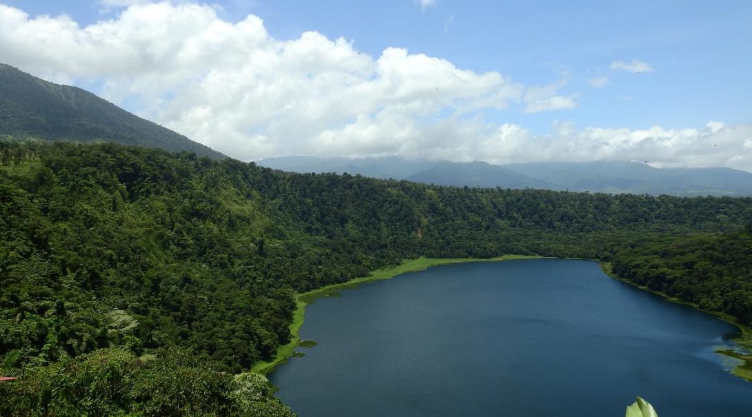 A lake found in the Costa Rican rainforest. A scenic view of Costa Rica.